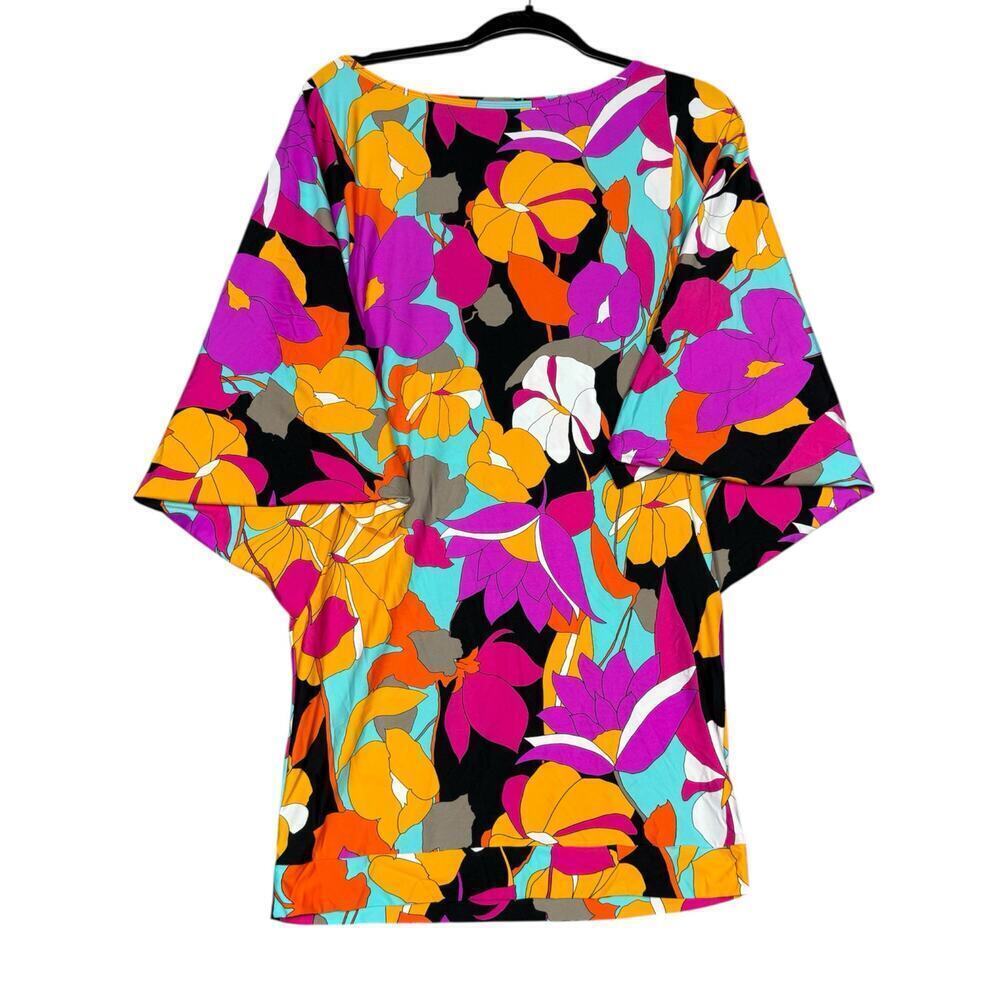 Trina Turk Gemini Floral Swim Tunic Cover-Up S/P - Picture 3 of 6